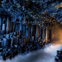 IMAGES ARE FOR YOUR ONE-TIME EXCLUSIVE USE ONLY AS A TIE-IN WITH THE JANUARY 2010 ISSUE OF NATIONAL GEOGRAPHIC MAGAZINE. NO SALES, NO TRANSFERS.

Â©2009 Jim Richardson/National Geographic


Rank upon rank of basalt pillars line this sea cavern, lit from within by the photographer. The natural precision of the columns in Fingal's Cave and the echoes of lashing waves have captivated travelers since the late 18th century.
