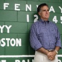 Republican presidential candidate, former Massachusetts Gov. Mitt Romney listens as he is introduced during a town hall meeting at the cities Recreation Center in Keene, N.H., Wednesday, Aug. 24, 2011.  (AP Photo/Jim Cole)